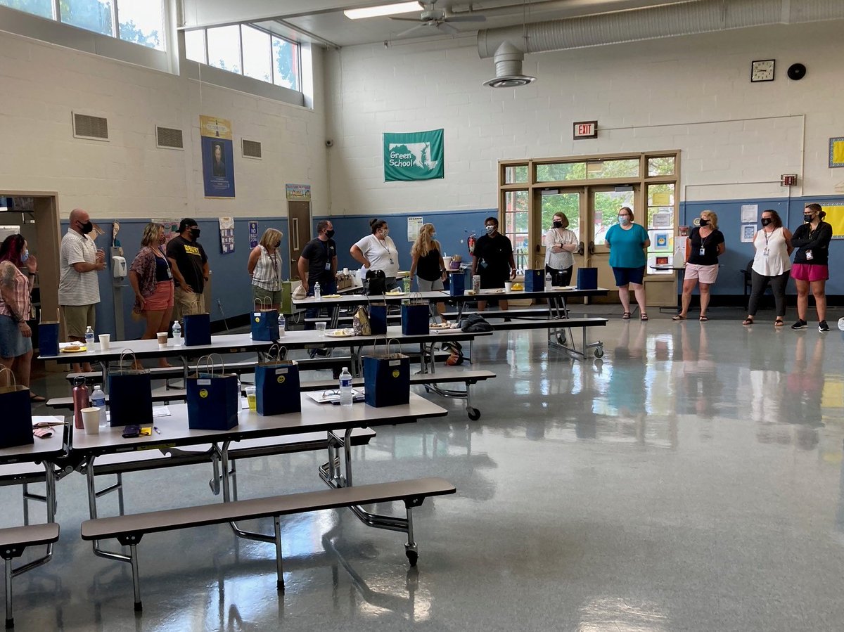 TheBeach_AACPS's tweet photo. Opening Week for the staff has been full of community building and teamwork!  Our team is truly #AACPSAwesome as we continue to #shinebright !  #AACPSBack2Awesome #circleup https://t.co/1ebyitzacM