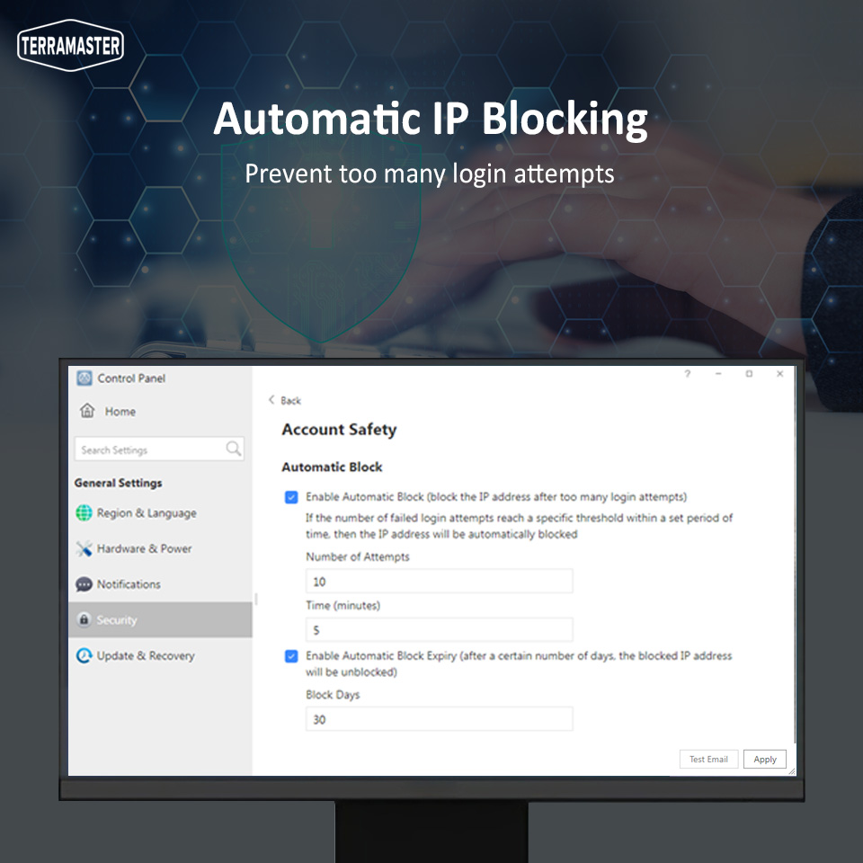 TerraMasterUS's tweet image. 💪TerraMaster&apos;s Full Protection Against New Variants of Ransomware - Automatic IP Blocking
👉TerraMaster NAS devices come with an Automatic IP Blocking feature
👉More info: amzn.to/2YgvVUL
#TerraMaster #Ransomware #IPBlocking #AutoBlock #NetworkSecurity #Nas