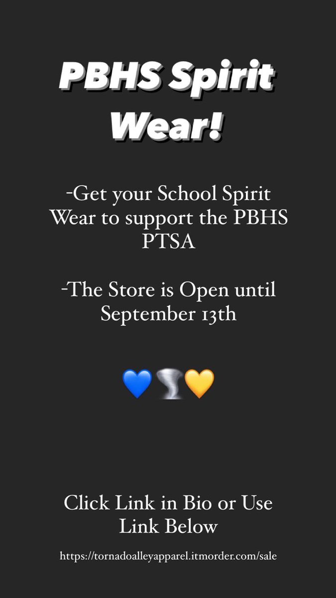 PBHS Spirit Wear! tornadoalleyapparel.itemorder.com/sale