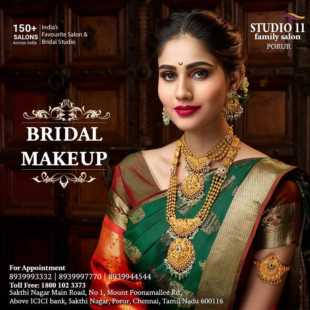 SpaPorur's tweet photo. The team at Studio11,Porur are passionate about making brides feel amazing on their special day. 

Studio11 Salon &amp; Spa
Porur
Chennai-600116

Contact us@ 8939993332/8939997770/8939944544 https://t.co/NoyYQaYv4q
