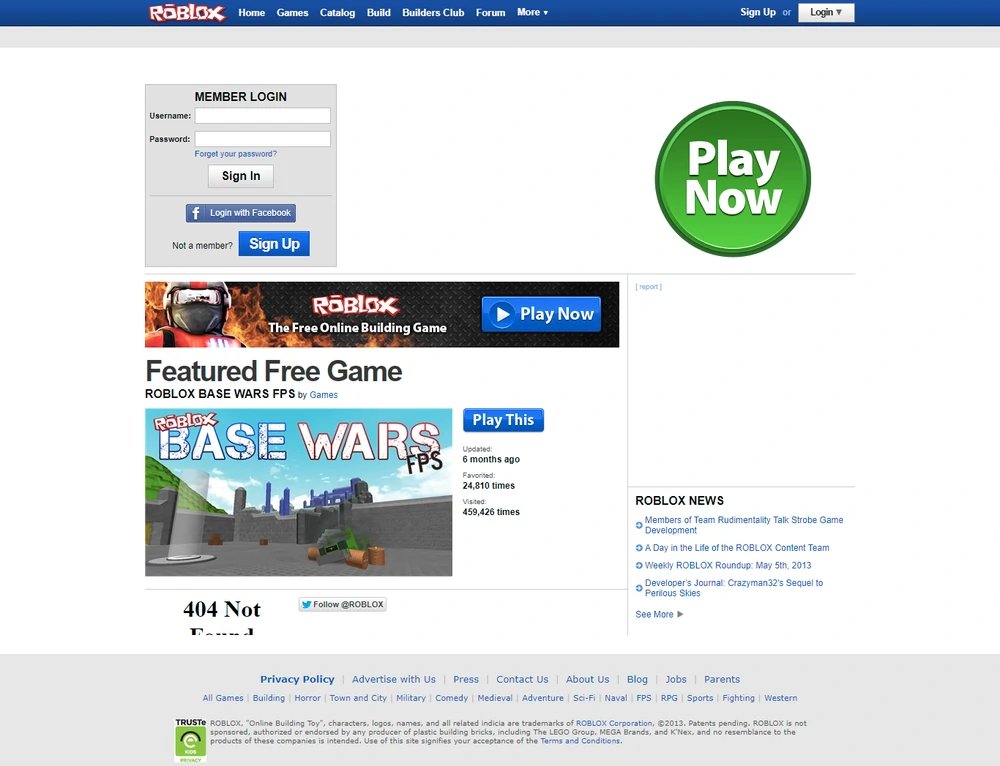 RN_Noticias1's tweet image. #HappyBirthdayRoblox | ROBLOX EN 2013: