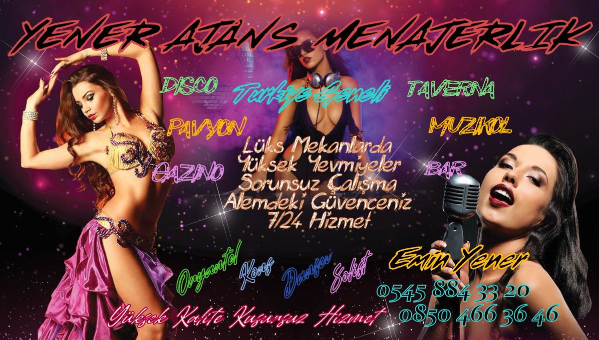 ❇Türkiye’nin En Büyük Menajerlik Ajansı ❇
⚠24 Saat Ulaşabileceğiniz Tek Numara ⚠
☎ Bizi Arayın 📞📞0545 884 33 20 📞 0850 466 36 46 ☎
⛔ Menajer Emin Yener ⛔ 💰Kazandırmaya Devam Ediyoruz 💰
🔷Lüks Gazinolarda🔷
🔘 650 den Başlayan Yevmiyelerle Çalışmak İçin🔘
#Kons