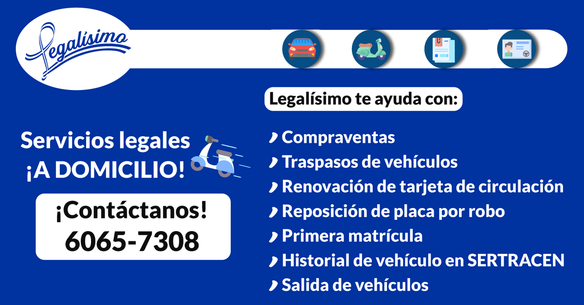 Legalisimo_Sv's tweet photo. Somos tu mejor opción en el mercado, Con los precios más accesibles y A DOMICILIO, sin colas y filas de personas.
Escríbenos al 6065-7308📲
#Traspaso #Compra #Venta #Vehículo #Carro #Moto #Refrenda #TarjetaDeCirculación #LoHacemosPorVos #abogados #notarios https://t.co/ydoWiTIXbW