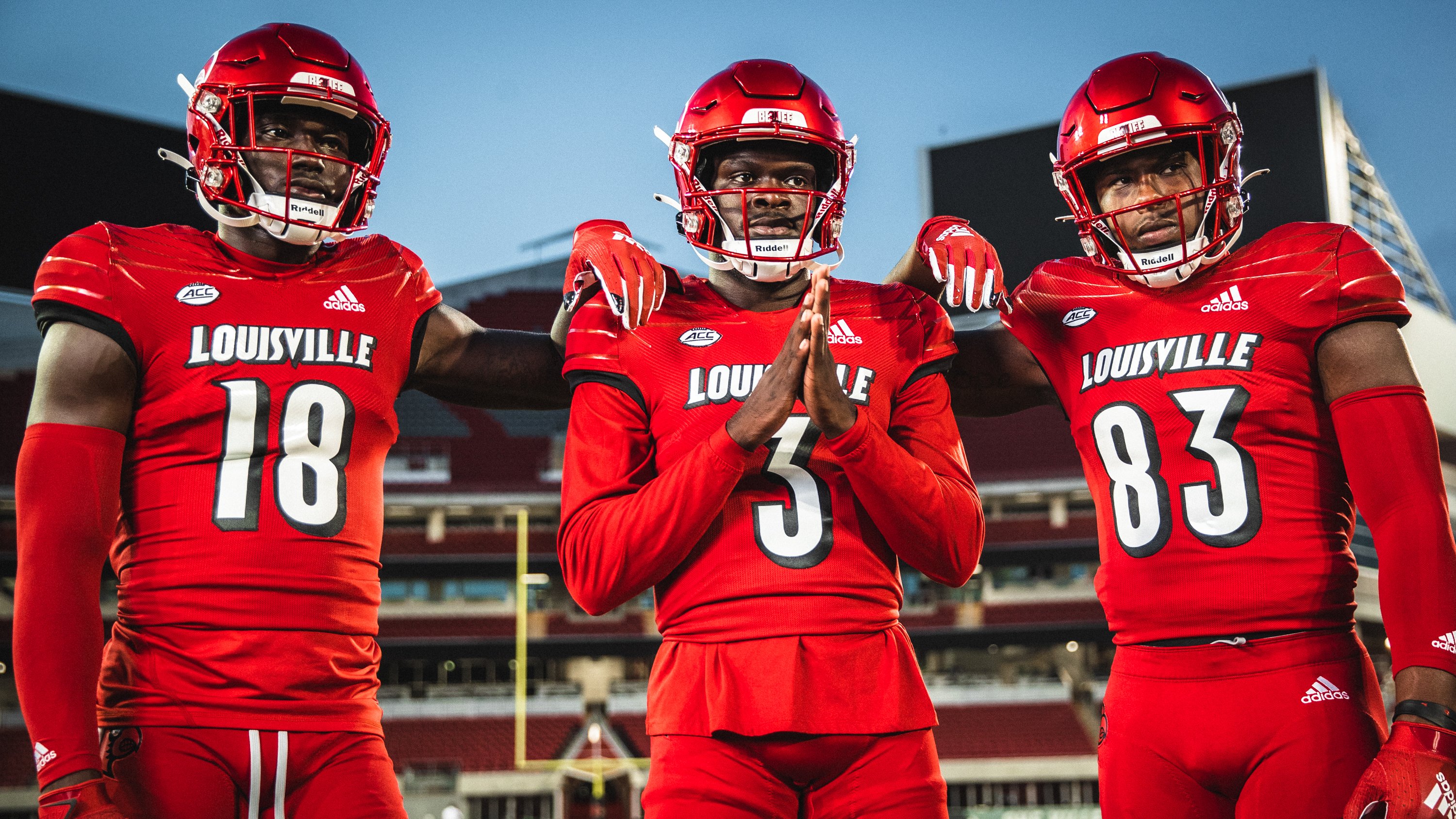 adidas Louisville Football Home Jersey - Red