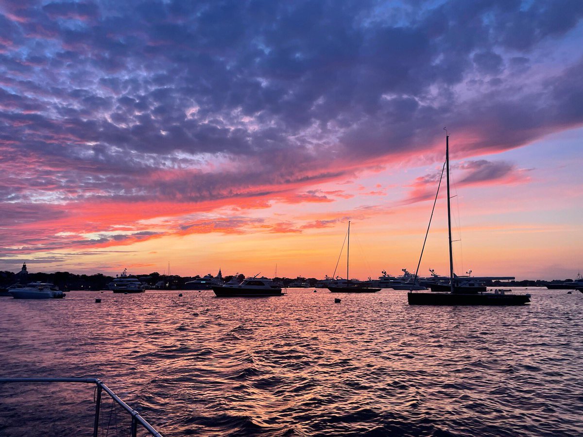 August wrapping up with a stunning sunset 🌅 #nantucket #acksail