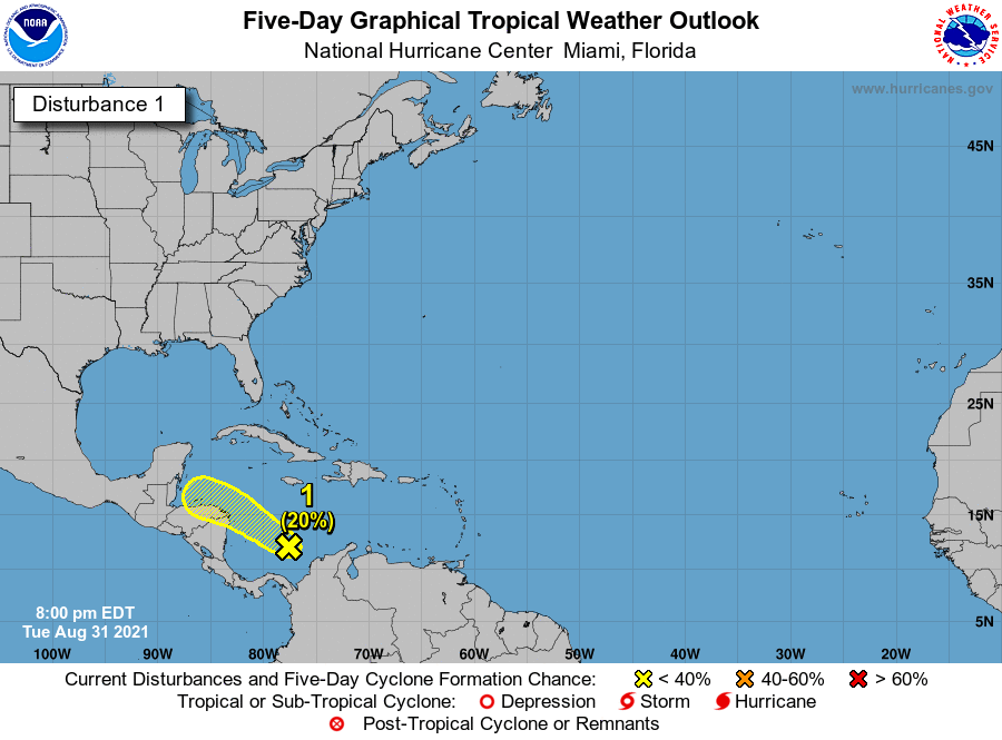 AlertaGt502's tweet photo. Actualización
18hrs
31/08
El CNH aumenta a 20% la prob de desarrollo de Baja Presión en 2 días y asignan área de Investigación #Invest91L 

La 1ª previsión de trayectoria lo lleva al norte de Honduras, puede cambiar debido a la interacción con tierra 📄✍️
#ClimaGt #TemporalGt https://t.co/alzxQfDfTL