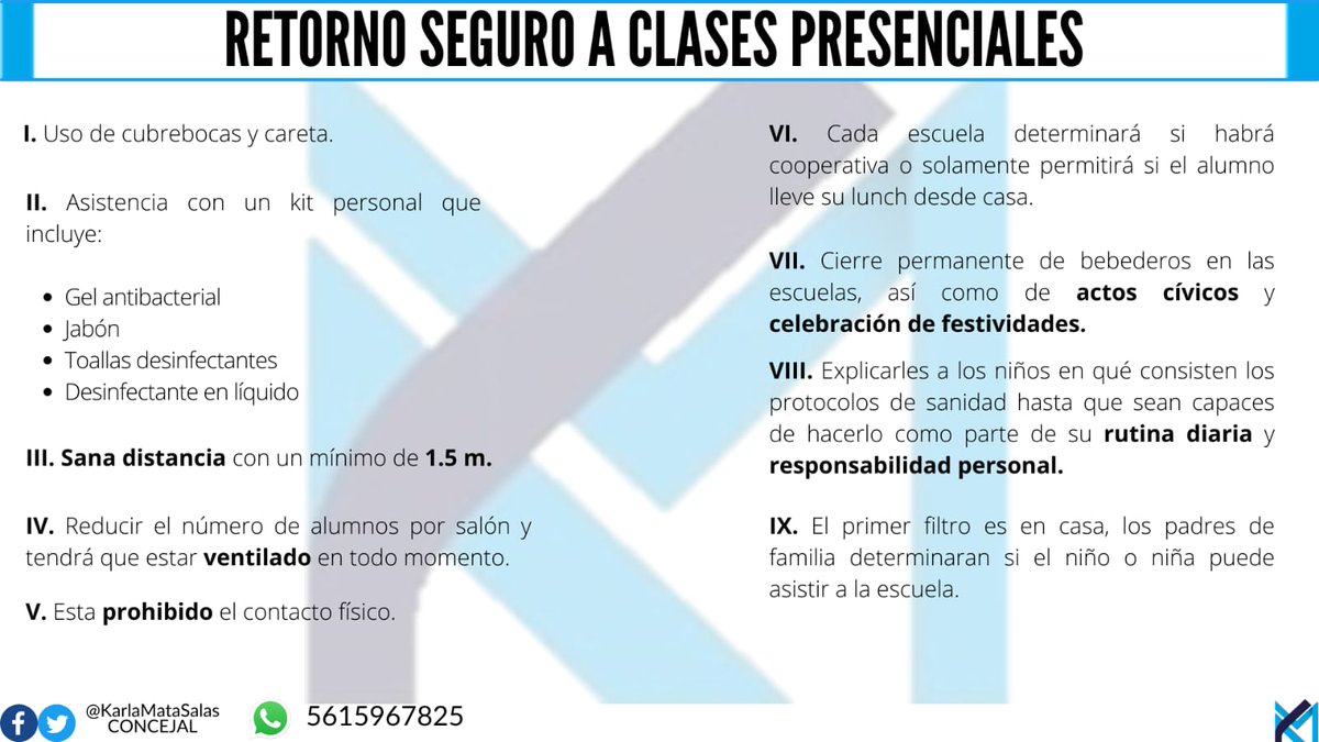 KarlaMataSalas's tweet photo. Toma tus medidas de prevención , disfruta y cuida responsablemente de todo el personal, compañeras y compañeros que regresan a clases. (2/2)
LA PANDEMIA AÚN NO TERMINA!!! 😷
#TuConcejalEnIztacalco. 🙌🏻
#TeamKMS. 👍🏻
#TEAMSTCyJM. https://t.co/BJRkOrGEoe