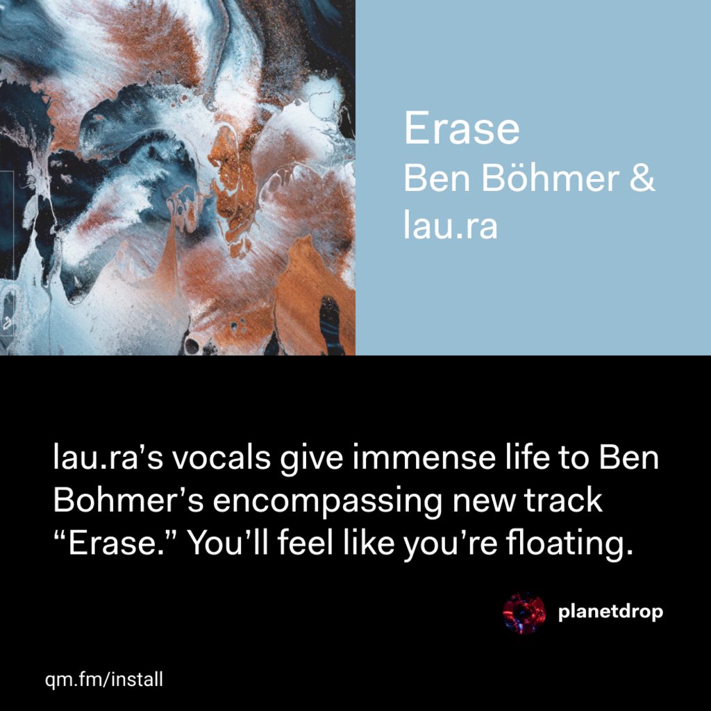 Fresh Release - Take flight with <a href="/benbohmermusic/">Ben Böhmer</a> and <a href="/lau_ra_lau_ra/">lau.ra</a>’s new track “Erase.”

#benbohmer #newmusic #musicapp