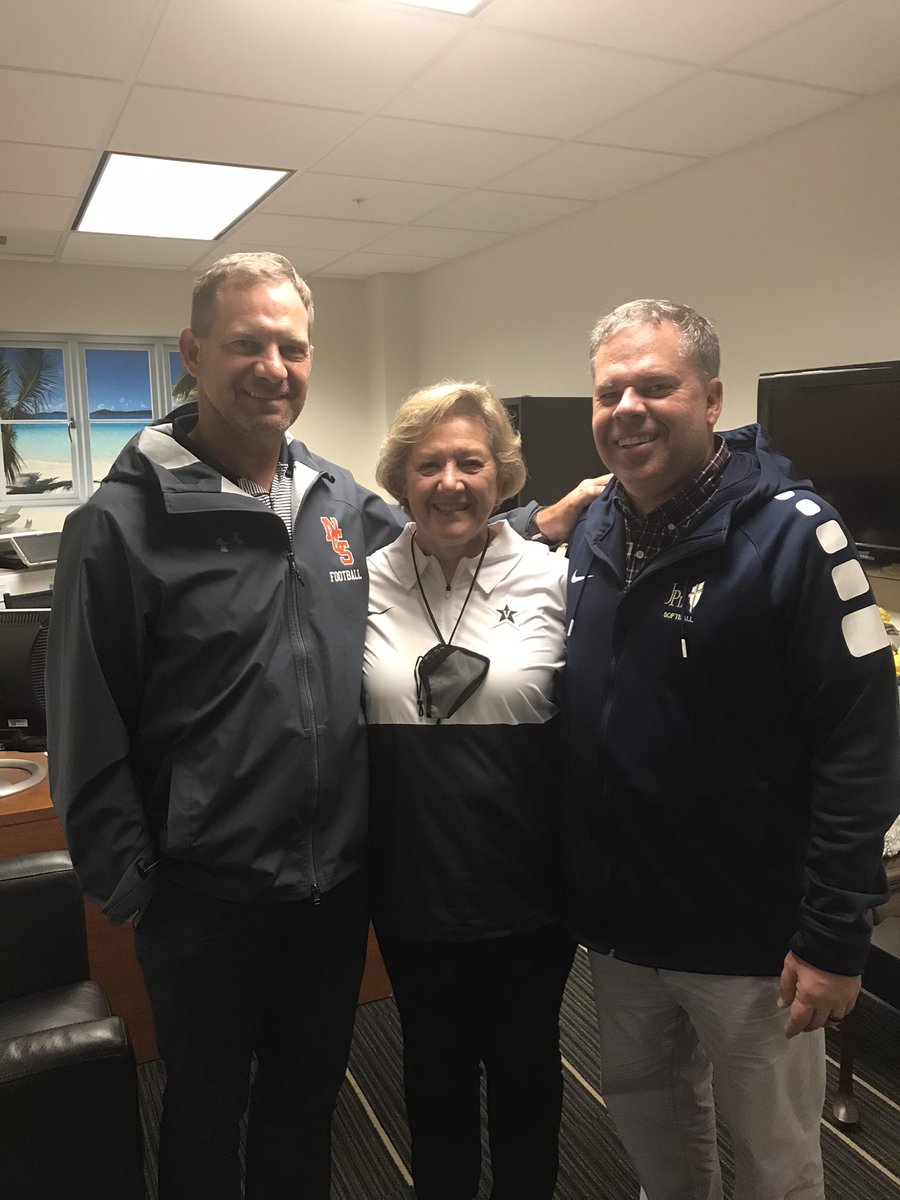38 years ago my mother started her job in the VU athletic dept. She has been to bowl games &amp; walked TD Ameritrade  park to celebrate baseball’s national titles. Her sports knowledge is exceptional. Today, my brother &amp; I surprised her on her last day. Congrats mom. We love you.