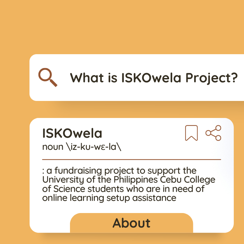 ISKOwelaProject's tweet photo. ISKOwela Project has launched 🚀💥

As we start a new month, the University of the Philippines Cebu - Sciences Federation offers you an opportunity to help and support an ISKO/ISKA through ISKOwela Project. Come and join us in helping one another in these trying times. https://t.co/juQtN2kjT4