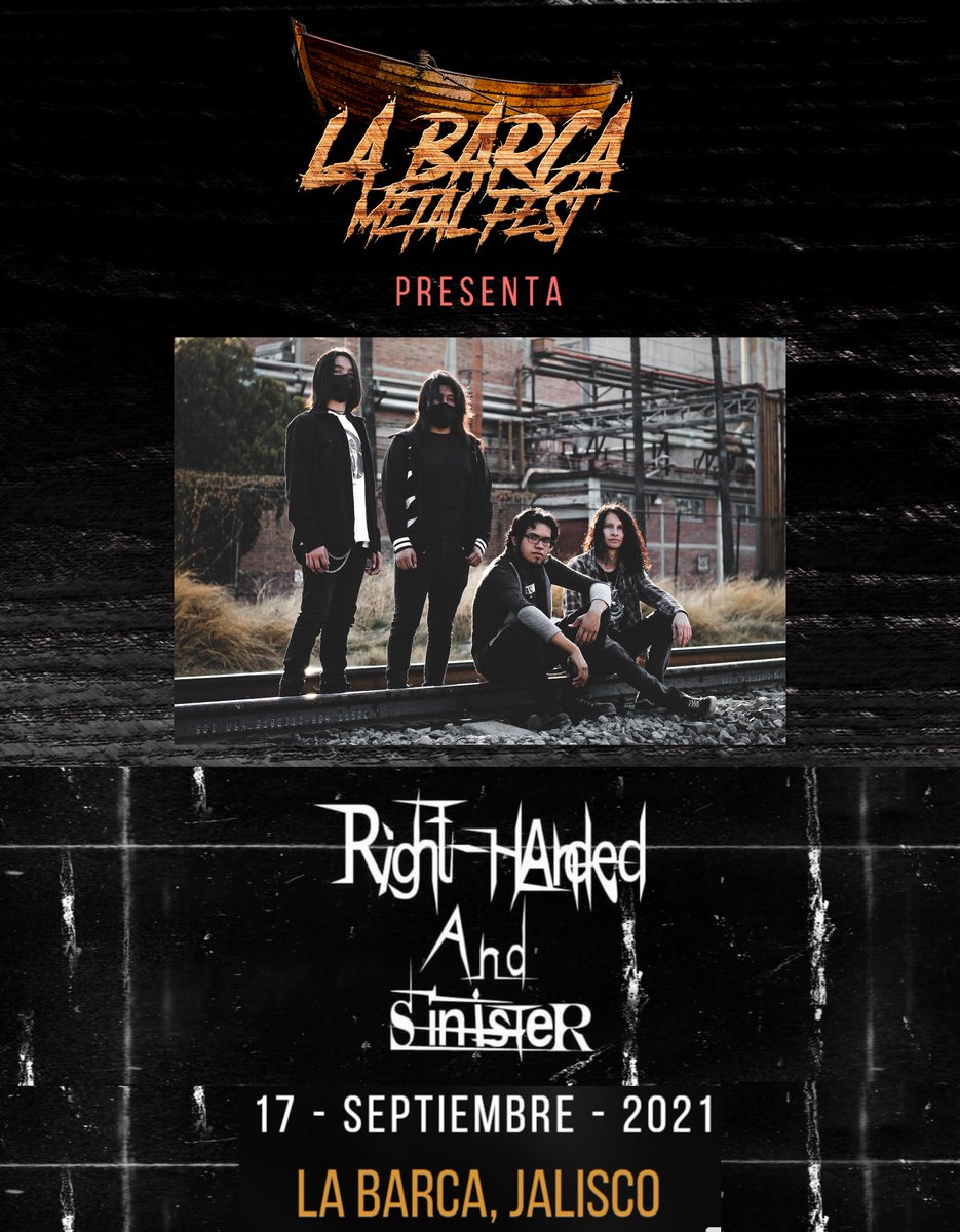 Desde O C O T L Á N!
Right-handed and sinister segunda banda confirmada para #LBMF presenta: del 17 Septiembre en La Barca, Jalisco.

Una banda joven con mucha energía que ya cuenta con un sencillo llamado -MEMORIAS-
youtu.be/NTm7POtznLQ 

¡Pronto más información del evento!
