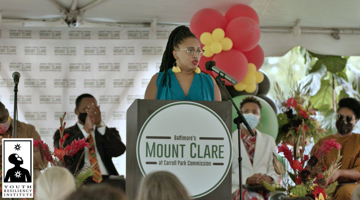 YouthResiliency's tweet photo. District 10 Baltimore City Councilwoman @PhyliciaPorter_  shared powerfully at Baltimore’s Mount Clare at Carroll Park Commission Journey to Jubilee Reclaiming Ceremony.
#BlackIngenuity
#Reclamation 
#SouthBaltimore
#Maryland https://t.co/o0zf4XFZ5t