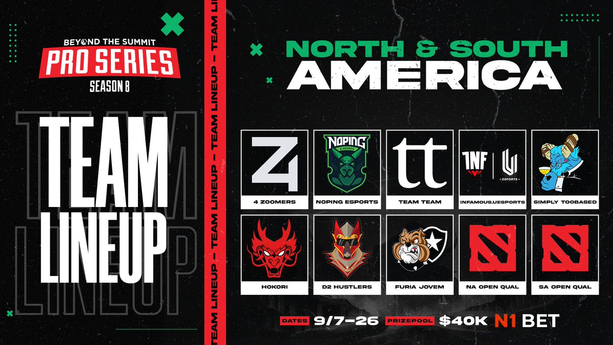 BTSdota's tweet image. American DOTA is back on the menu, too! Check out the teams competing in BTS #ProSeries 8 👀