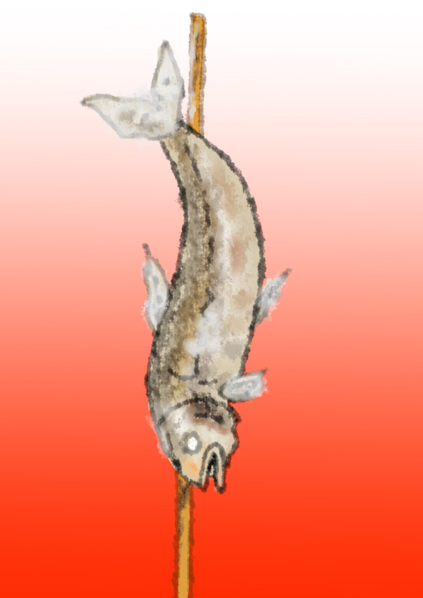 Tomato909 鮎 の塩焼きを描きました 食べ物イラスト イラスト 絵描きさんと繋がりたい