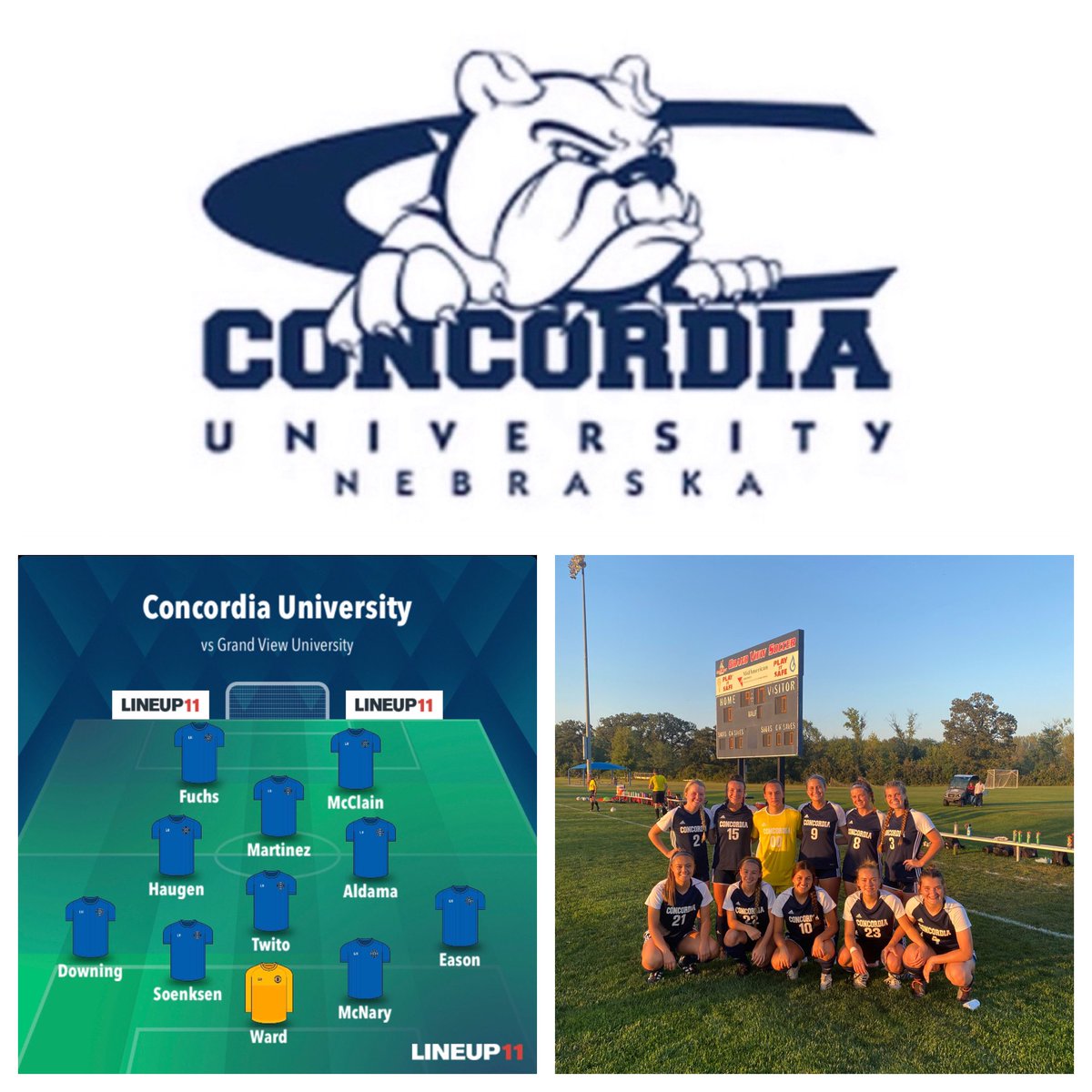 <a href="/CUNEWSoccer/">CUNE Women's Soccer</a> vs Grand View University 

XI 

 #FindAWay | #DawgStrong