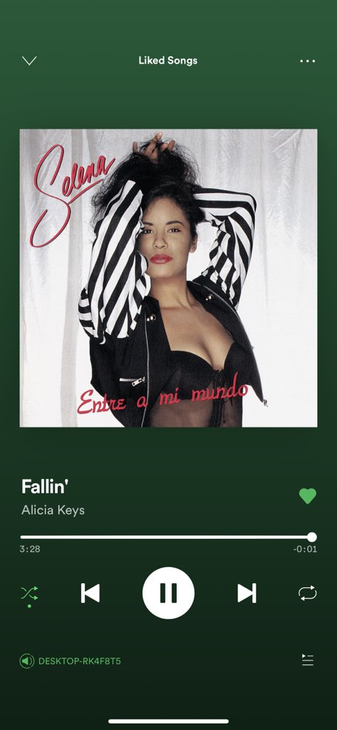 Ah yes Spotify I to love listening to Alicia Selena Keys Quintanilla https://t.co/JktV5UUQpv