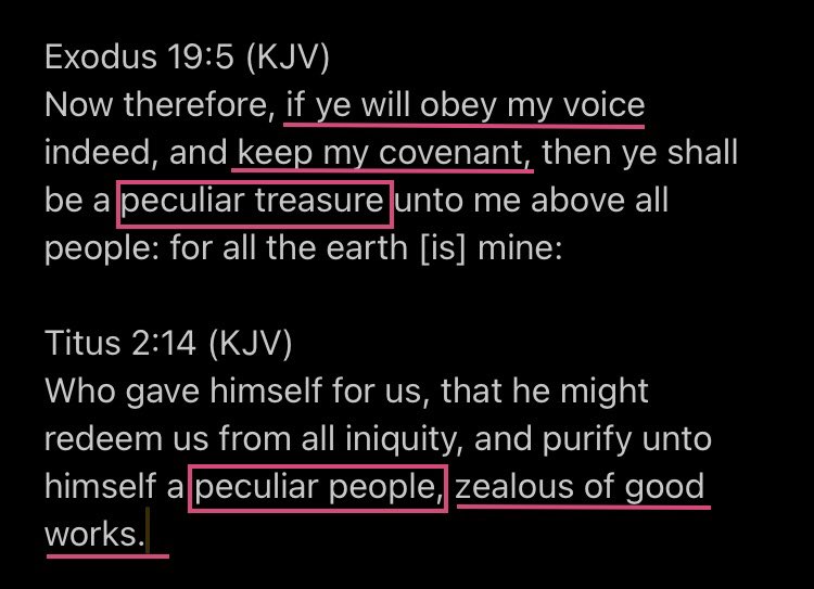 RestoredMySoul's tweet photo. Believers: we are called to be a *peculiar* people, not like the world.
Most professed believers arenโt very peculiar.
Sin = iniquity.
Good works = obedience to the commandments.
#itsreallythatsimple #hisyokeiseasy https://t.co/jG6oGCm6qi