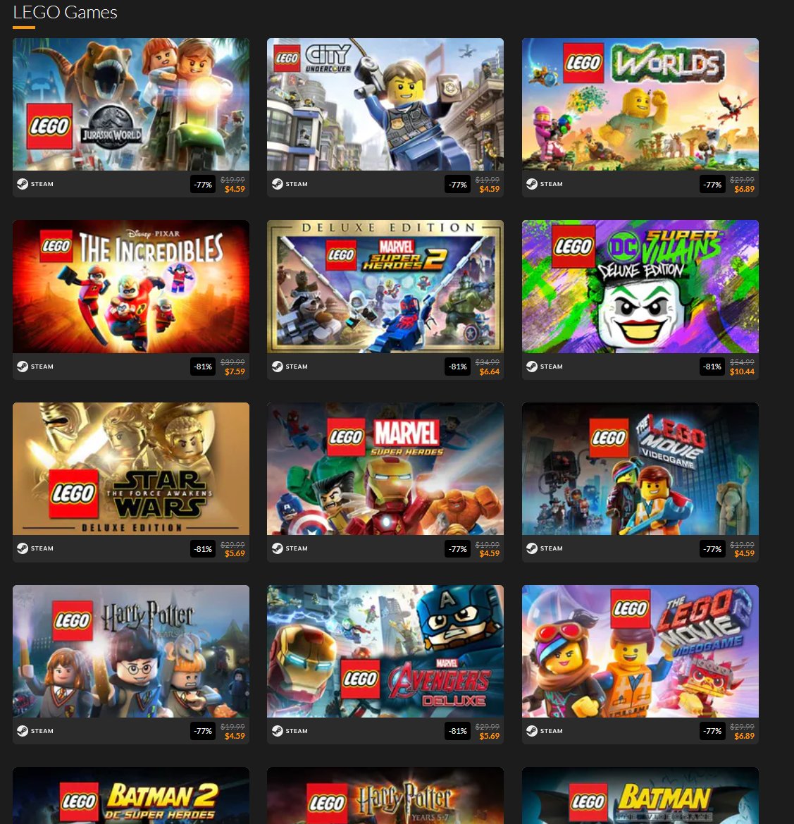 Wario64 on Twitter "LEGO games sale on Fanatical https//t.co