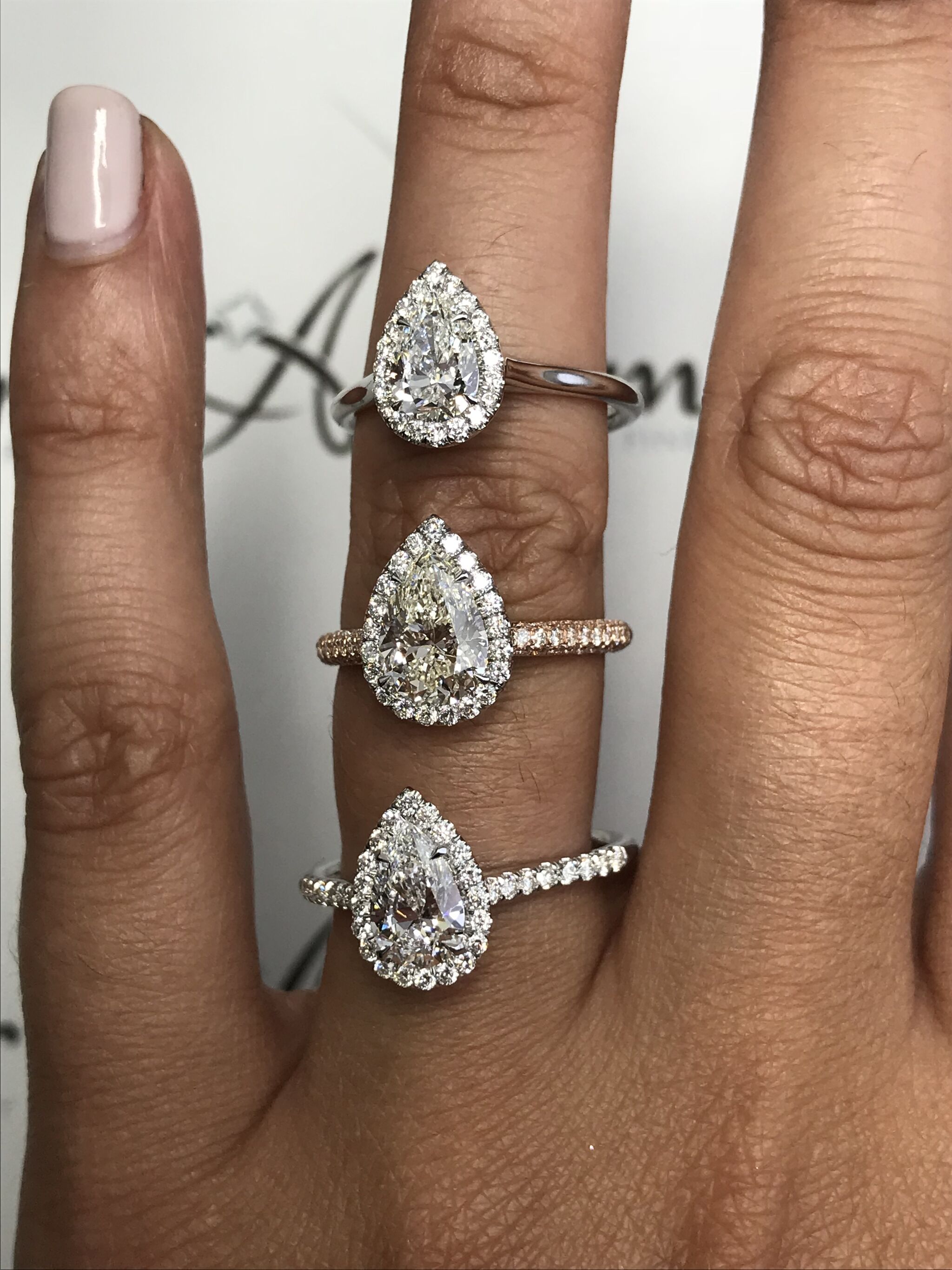 Pear ring shop no halo