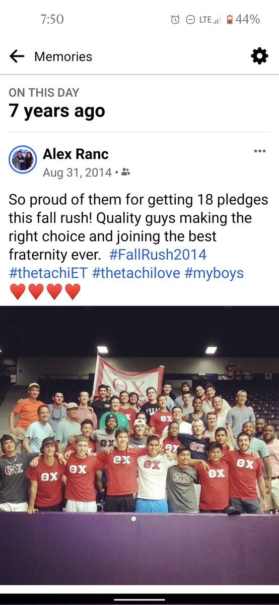 7 years ago!!! Man time flies! <a href="/SFAThetaChi/">SFASU Theta Chi</a> ❤️🐍