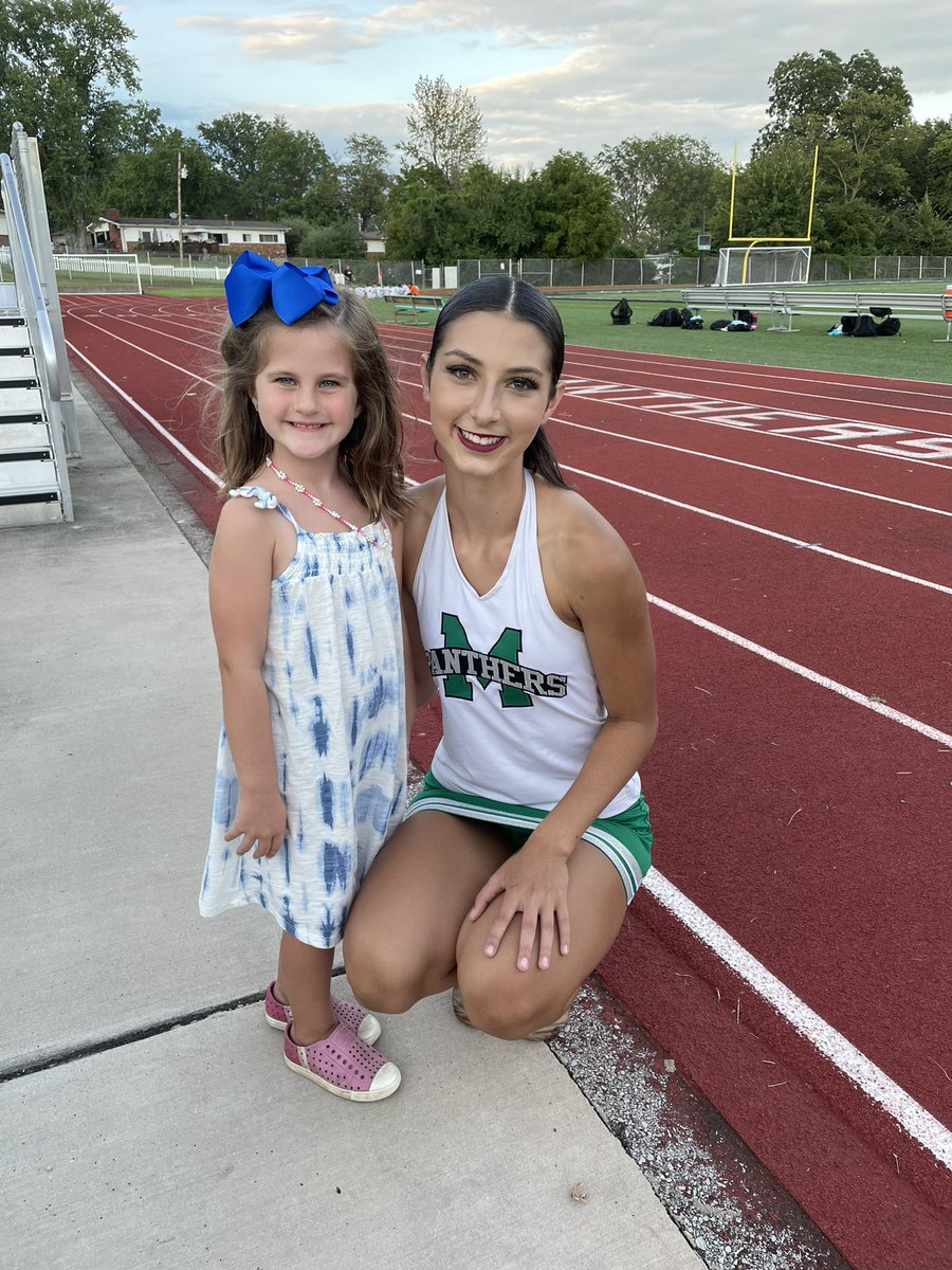 Seeing the <a href="/PantherettesMHS/">MHS Pantherettes</a> perform tonight made this little girls night! Thanks Riley for spending some time with Olivia.