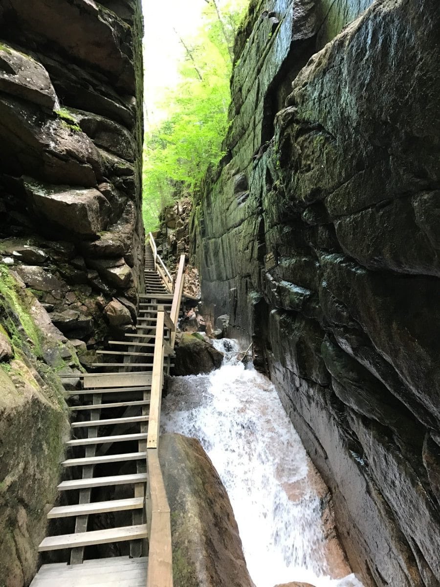 What is your favorite state park? Franconia Notch State Park in New Hampshire is nestled in the mountains with waterfalls and rock gorges. 👉Check out and Pin for later: 11 Fun Activities In The White Mountains NH theadventuredetour.com/family-vacatio… #whitemountainsnh #franconianotch #rv