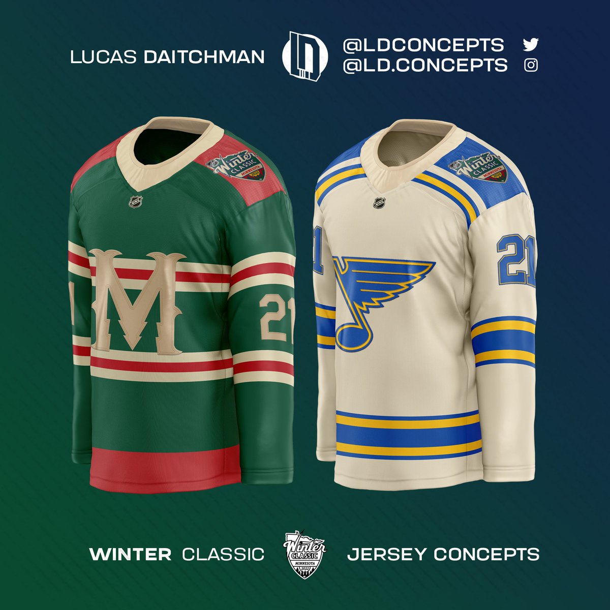 2022 Winter Classic Jersey Minnesota Wild St-Louis Blues