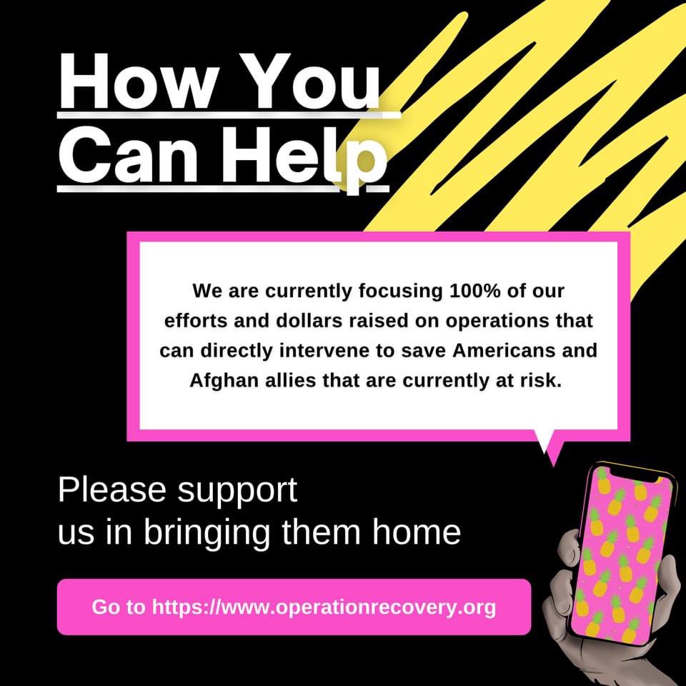 JasonRedmanWW's tweet photo. We will continue to #HonorThePromise to bring Americans and our Afghan allies that are currently at risk to safety and ensure there is #NoOneLeftBehind

Please support #TaskForcePineapple and #OperationRecovery in bringing them home by donating to https://t.co/Bq5SfJA06P 🇺🇸🍍🇦🇫 https://t.co/fEJWWBj5nj