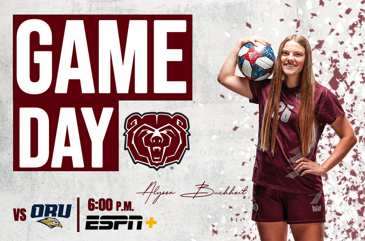 MoStateWSOC's tweet photo. GAME DAY!

🆚 Oral Roberts
📍 Allison South Stadium
⏰ 6:00 p.m.
🎟️ FREE ADMISSION 
📖 https://t.co/6jgrEDHC23 (Program)
📊 https://t.co/71RmZcwgbH
📺 https://t.co/dYApRekczI (ESPN+) https://t.co/55KW36hRbg