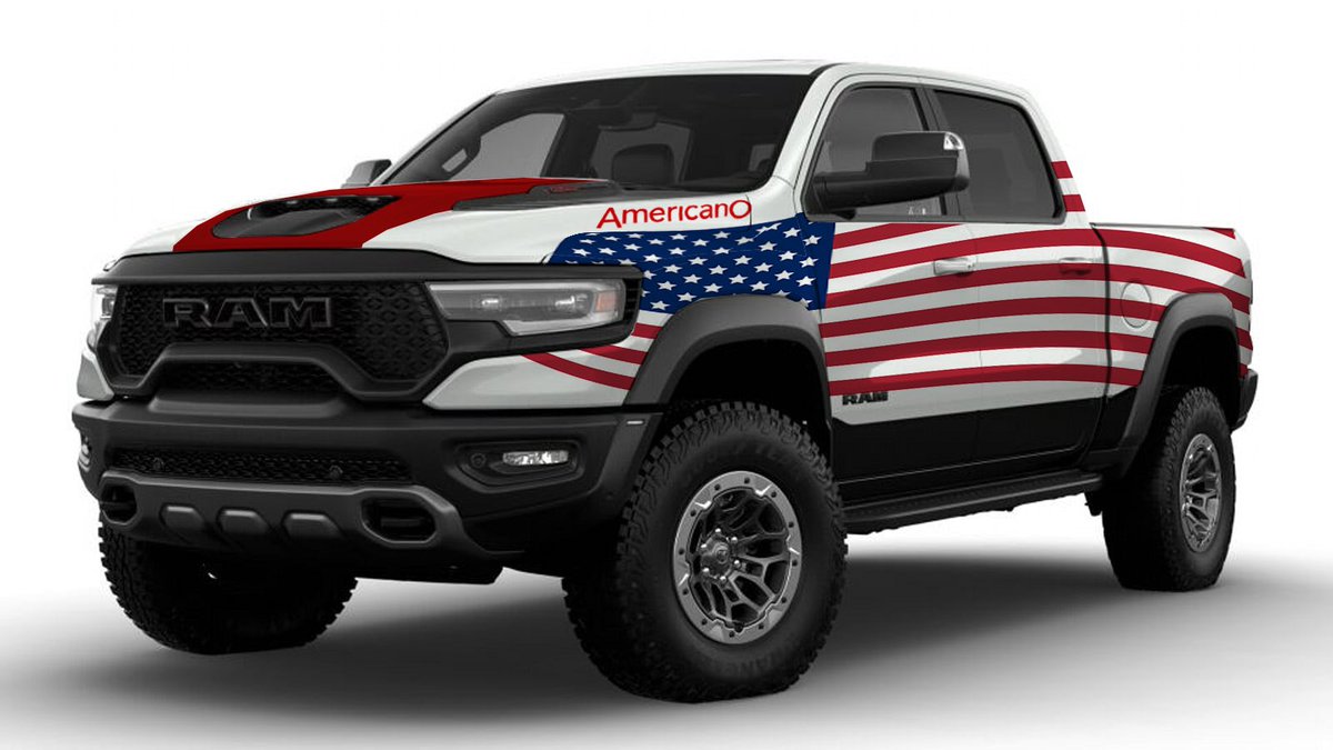 IGH10MM's tweet photo. Coming soon. My truck with our company logo and colors. @RamTrucks #RamTRX #RamTRXHellcat https://t.co/nL3lt0qmwa
