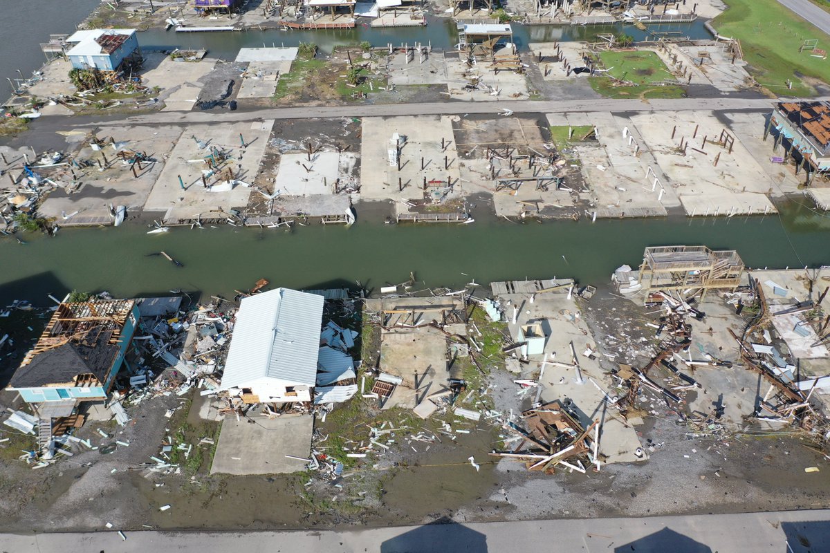 Grand Isle, La after #HurricaneIda. Have most of the island shot from drone on YT page.