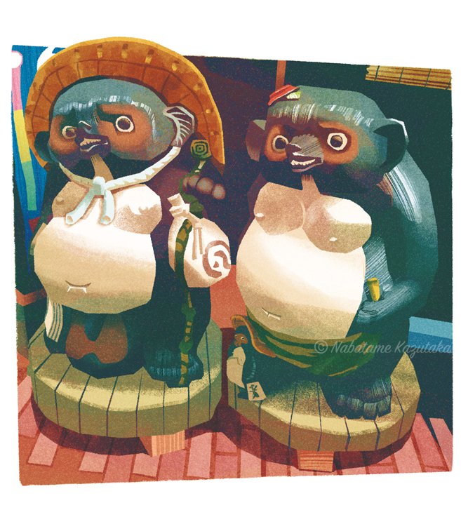 「Shigaraki ware (racoon figurine) / Sep.0」|生田目 和剛 (ナバタメ・カズタカ)のイラスト