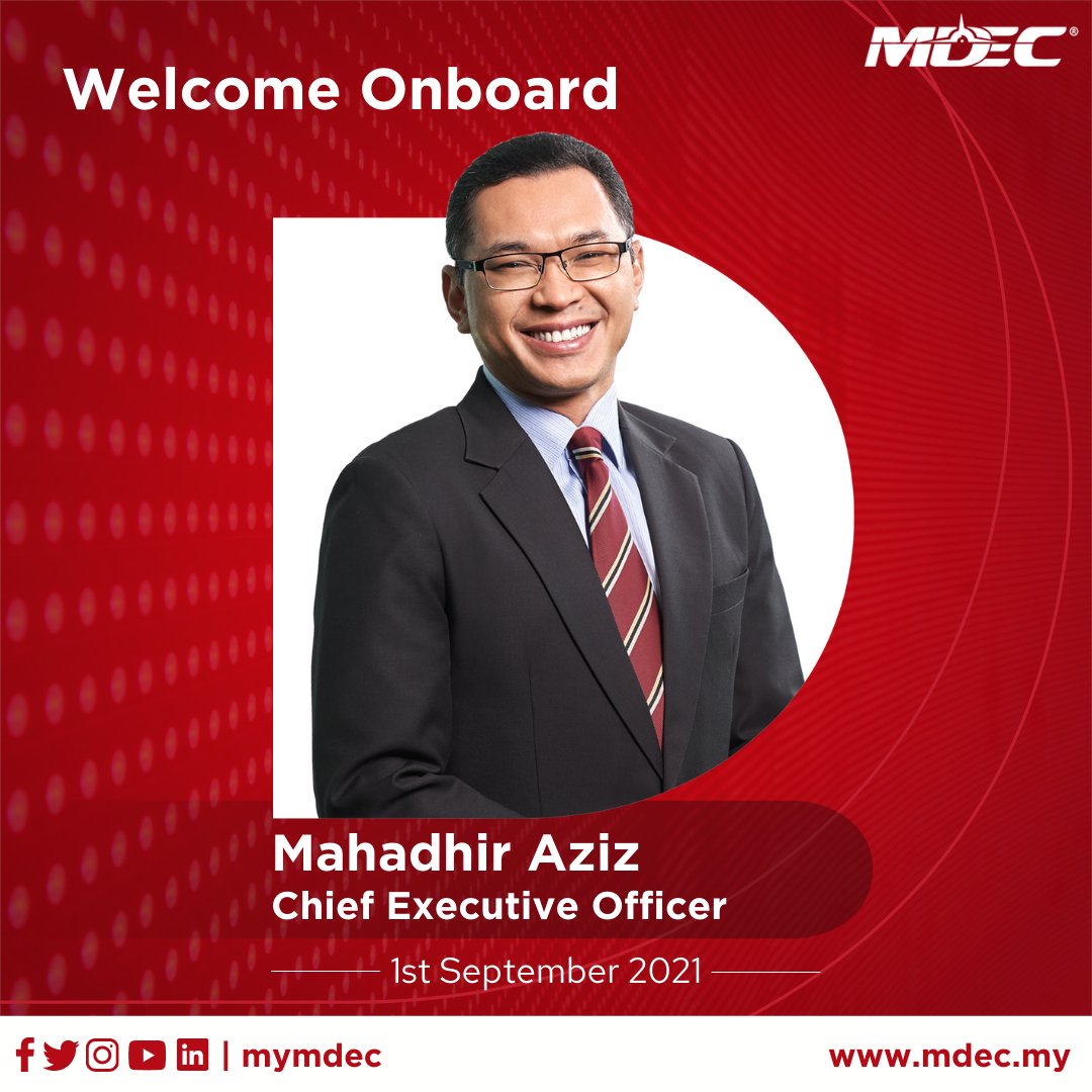 mymdec's tweet photo. #MYMDEC warmly welcomes @mahadhir_aziz as our new Chief Executive Officer. We are excited to continue our efforts to accelerate a digital society and transform Malaysia into a leading digital nation under his stewardship. Details on the appointment are at https://t.co/fEWlobI4JI https://t.co/ImnIxthtZt