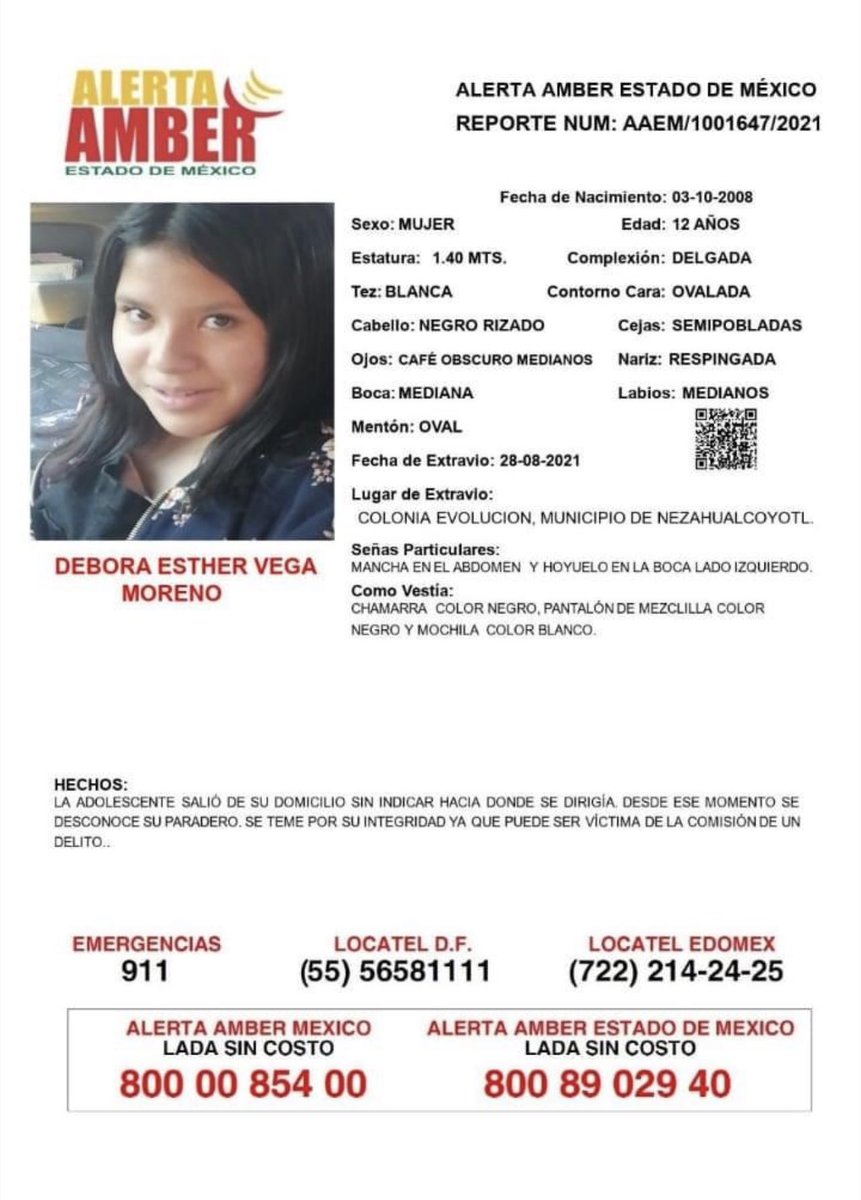 ivan_cfi's tweet photo. Ayúdanos por favor a seguir compartiendo la Alerta Amber. Ella es parte de nuestra amada familia Conquistando Fronteras.
#tebuscamosdébora
#NOTICIEROSTELEVISA
#ADN40
#AZTECANOTICAS
#CiroGomezLeyva
#CadenaNoticias https://t.co/NGDaLFGVdG