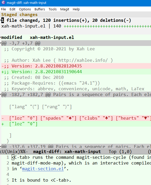 fuck magit mode. even tab switch key no longer works. emacs keybinding system have serious problems.