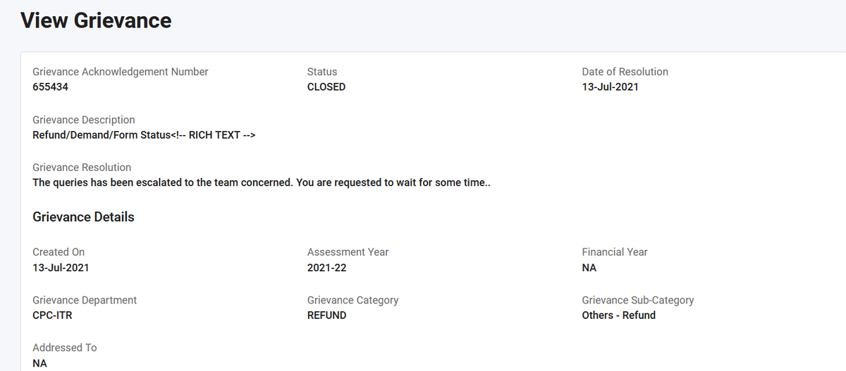 Refund Still not reissue. Is this Modi Government making simple for Digital India . Kindly fix this and issue refund, requested since May 2021 and submitted request on Jul 2021 still not any action. <a href="/nsitharaman/">Nirmala Sitharaman</a> <a href="/IncomeTaxIndia/">Income Tax India</a> <a href="/Anurag_Office/">Office of Mr. Anurag Thakur</a>