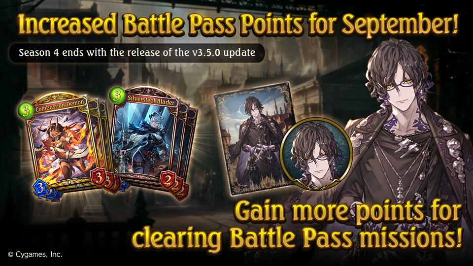 shadowversegame's tweet photo. In September, you can earn increased points from Battle Pass missions! Purchase the premium pass, then earn points to get an exclusive leader! https://t.co/Rsgi0fvlG0