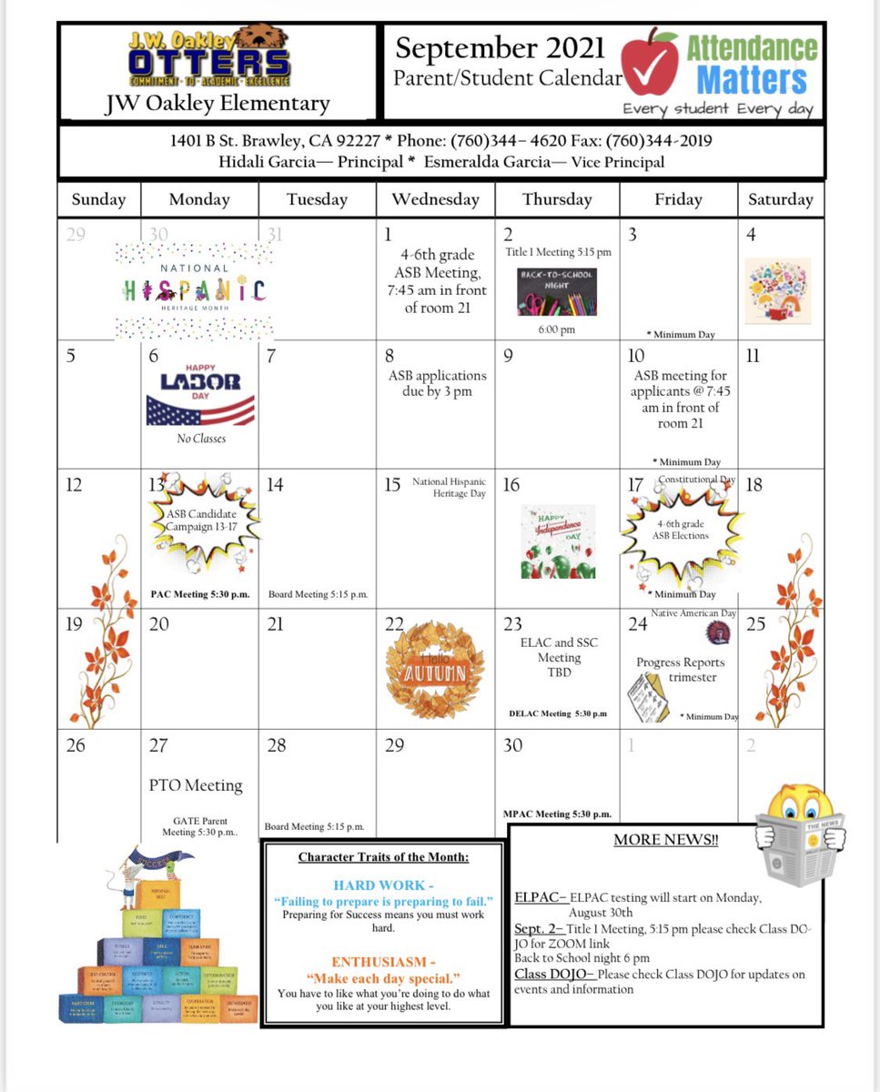 OOtters's tweet photo. September Calendar / Calendario de Septiembre https://t.co/sThc98xC7I