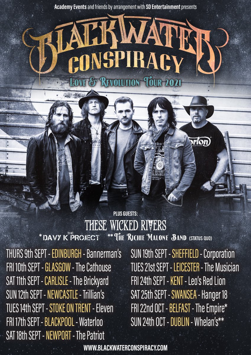 SD Entertainment (@sdentire) on Twitter photo ONE WEEK TIL <a href="/BlackwaterConsp/">BlackwaterConspiracy</a> w/ Guests <a href="/WickedRivers/">These Wicked Rivers</a> begin their UK Tour at <a href="/BannermansBar/">Gigs</a>, Edinburgh on 09 Sept.
Get your tickets NOW from your local online outlet. ONE WEEK TIL <a href="/BlackwaterConsp/">BlackwaterConspiracy</a> w/ Guests <a href="/WickedRivers/">These Wicked Rivers</a> begin their UK Tour at <a href="/BannermansBar/">Gigs</a>, Edinburgh on 09 Sept.
Get your tickets NOW from your local online outlet.