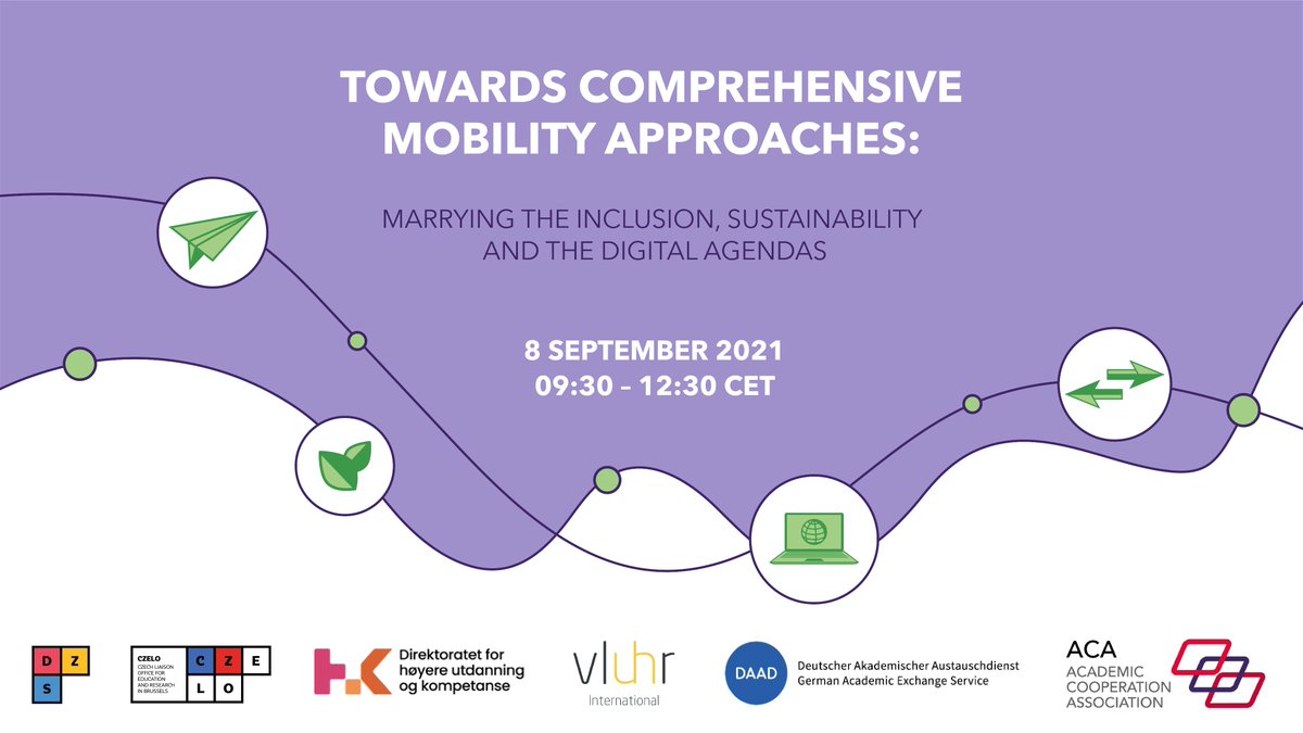 ACASecretariat's tweet photo. ⏰3 days left to register for our upcoming hybrid event on #ComprehensiveMobility_2021 ‼️
📆8 Sept.9:30am - 12:30 pm(CET)
Register today👉https://t.co/tXsUM5HoeF
🗣️Perspectives from the Commission, students & universities, to nat'l funding agencies & more👉https://t.co/VDZnIrTYZm https://t.co/F4IMvUMrZM