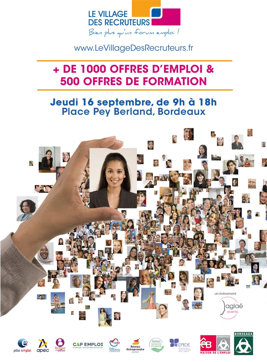 clubentrepribdx's tweet photo. [Partenariat] Le Club est partenaire de l'évènement Le Village des Recruteurs ! Rendez-vous le 16 septembre, Place Pey-Berland.
#Réseau #CEBX #Emploi #Partenariat https://t.co/X2jrjFBDaj