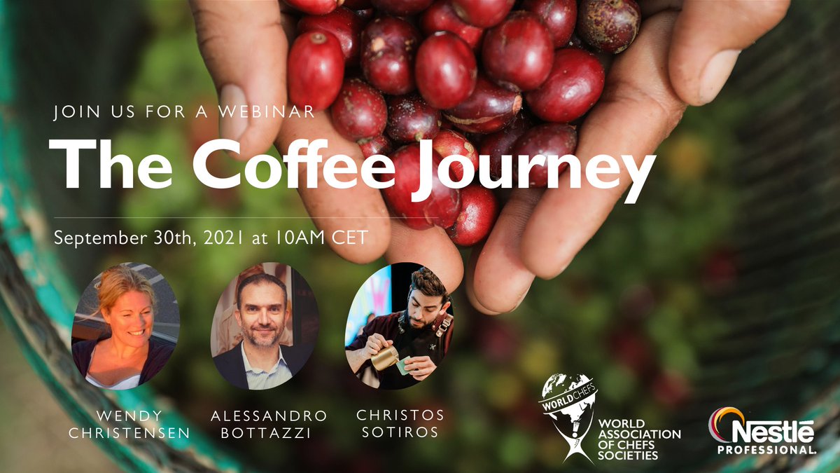 Nestlepro's tweet photo. Explore and gain more insights on #coffee on September 30th! Join us for “The Coffee Journey” episode 1 free #Webinar
✔️Sign up today! https://t.co/rJrx4YBPiX
#Thisisworldchefs #NestleProfessional #coffeeexperts #Barista #InternationalCoffeeDay #coffeeexpertise https://t.co/C9bO6zSBY9