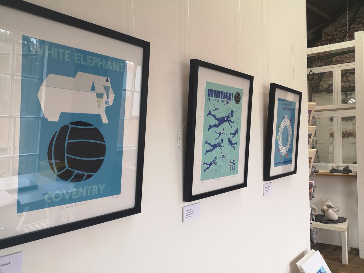 The final few days to go  ! 'The City' exhibition (open 11am -5pm admission free) at The Blue Door Gallery in Earlsdon, Coventry . It closes this Saturday.
Showing the Coventry prints of local artist Colin Yates's, with @UKArtistsOnline 
#printsforsale #artexhibition #coventry