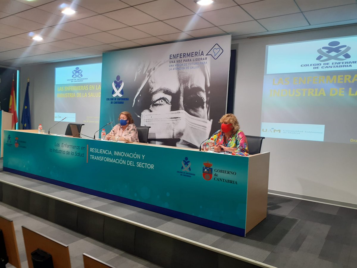 Arranca la jornada "Las enfermeras en la Industria de la Salud" en el salón de actos del PCTCAN con la presidenta de Enfermería, Mariluz Fernández, y la dra. Carmen Sellán
