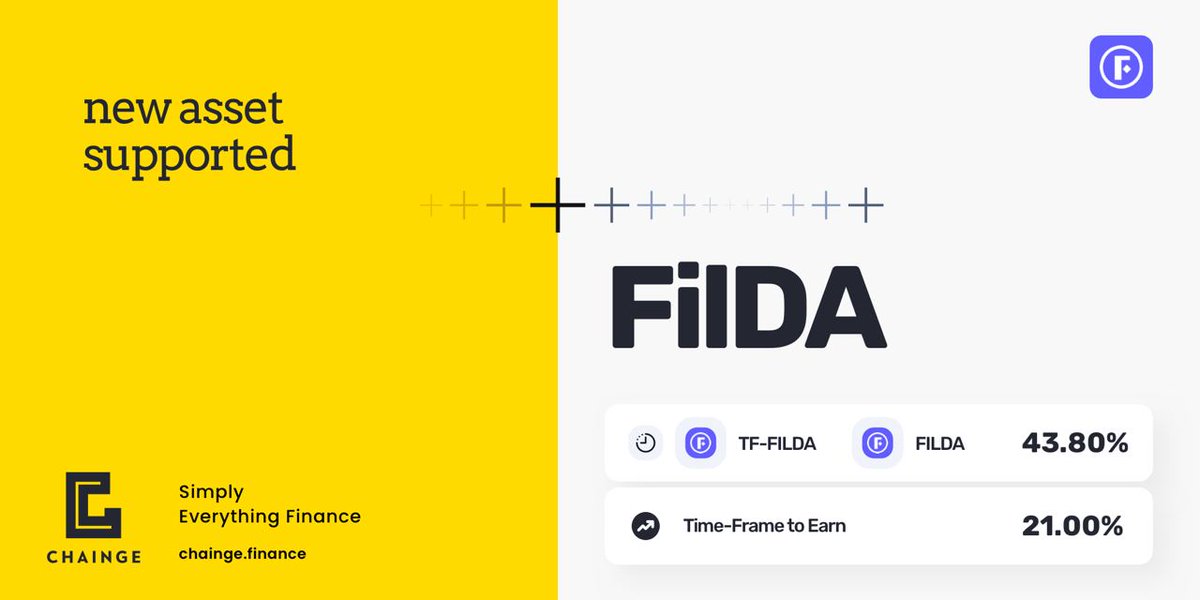 FinanceChainge's tweet photo. 💥 Guess who's supporting @FilDAFinance ? @FinanceChainge is! 

🔥 Yup, starting today you can find Filda listed in the app &amp; up and running for liquidity mining!

💸 Now put your #FilDA to work and get that APY!

#DeFi #Fintech #earn https://t.co/4HdKdIb7uk #blockchain #Crypto https://t.co/ZZl5LcxeBi