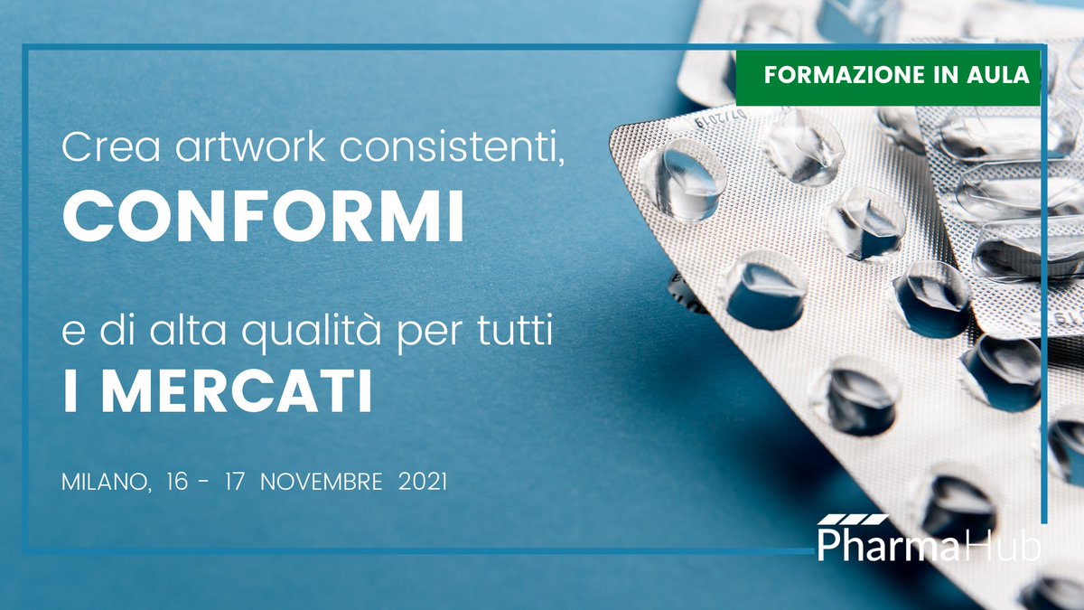Bollino? Braille? Scadenza? Principio attivo?
E ora anche …dove lo butti?
Iscriviti al corso ARTWORK per essere compliant con i requisiti normativi e commerciali lnkd.in/d9bqbRVm
Milano, 16 e 17 Novembre 2021

Un training di #IKNItaly per la sua community #pharmahub