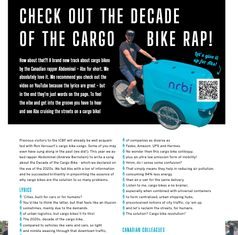 It's here! The #ICBFMagazine is available to read now (free).

🚲📦⏩ cargobikefestival.com/magazine/

40 pages of #cargobike insights from 🇺🇬Uganda to 🇨🇦Canada, and from 🇪🇨Ecuador to 🇳🇱the Netherlands via 🇵🇹Portugal. Enjoy!

More ℹ️ here ⏩ cargobikefestival.com/news/icbf-publ…

#DecadeoftheCargoBike