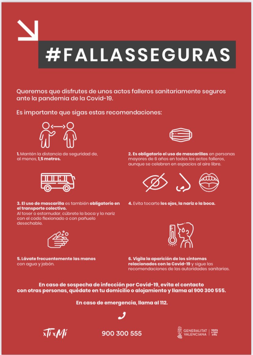 fallesdeTorrent's tweet image. Per unes #fallesresponsables 
Per tu, per mi 😷
#fallesdetorrent #falles2021 
#aramésquemai