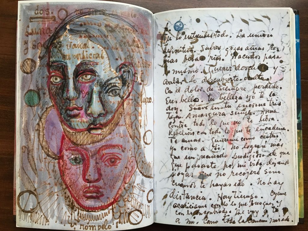 womensart1's tweet image. From the diary of Frida Kahlo, created in the last decade of her life (1944-55) #WomensArt