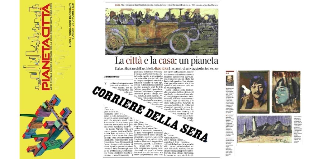 fondragghianti's tweet photo. #scrivonodinoi 🖋
👉 Stefano Bucci su @Corriere della Sera 
📌'Pianeta città. Arti cinema musica design nella Collezione Rota 1900-2021' 
@Fournaise_Media  @ITALO_ROTA_IMHO @italorota  
#fondazioneragghianti @danieleietri 
👇
https://t.co/G9dsVQKy0M https://t.co/EnxyJh74Uu